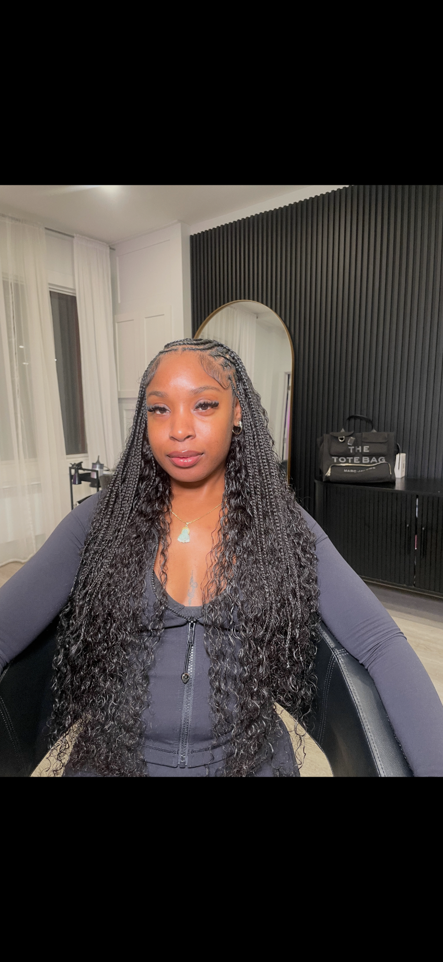 Boho wig with curly ends